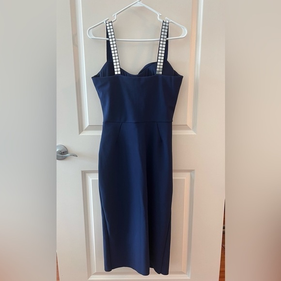 Chiara Boni Navy Shami Sleeveless Midi Dress NWT - Picture 7 of 16